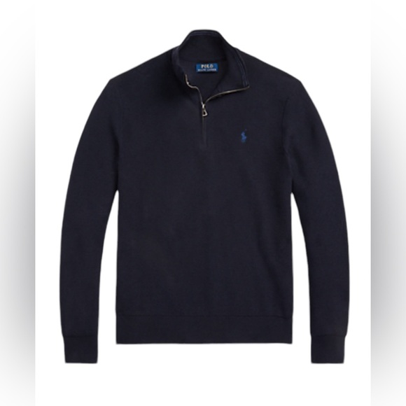 NWT Polo Ralph Lauren Mesh-Knit Cotton Quarter-Zip Sweater Size XXL $138 - Picture 1 of 15